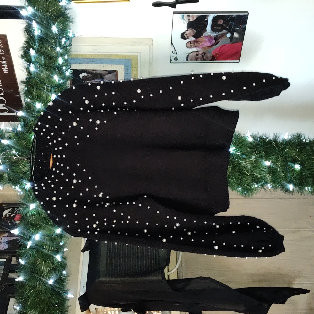 Black Pearl studded sweater